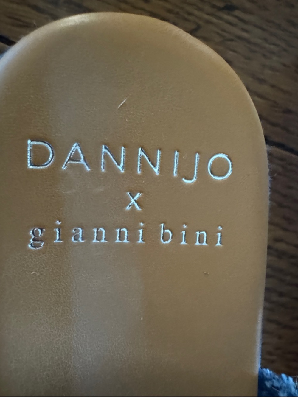 Gianni Bini Blue Denim Jeweled Espadrille Sandals - Picture 2 of 5